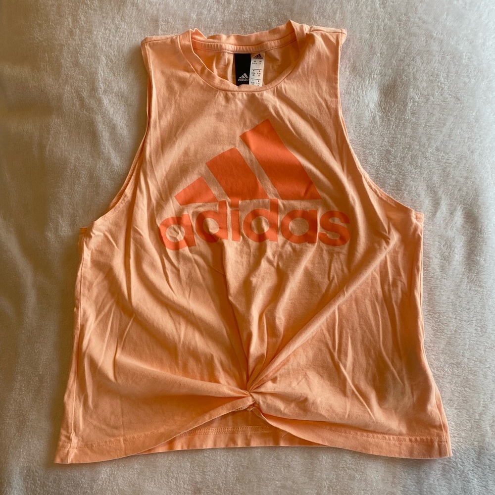 NWOT Adidas sleeveless tank top w/front knot